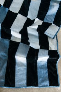 Black & Blue (quilt for a single person) [detail]